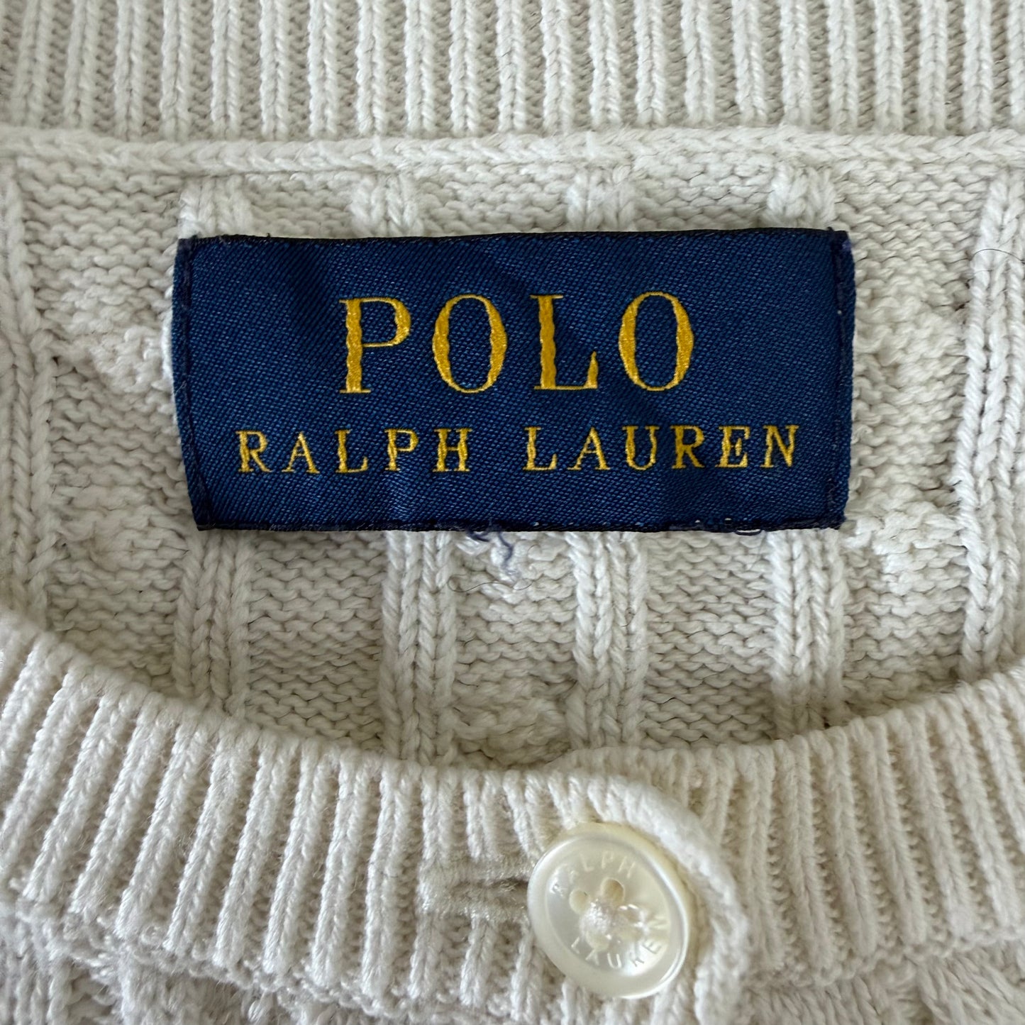 Ralph Lauren Cable Knit Cardigan - Small