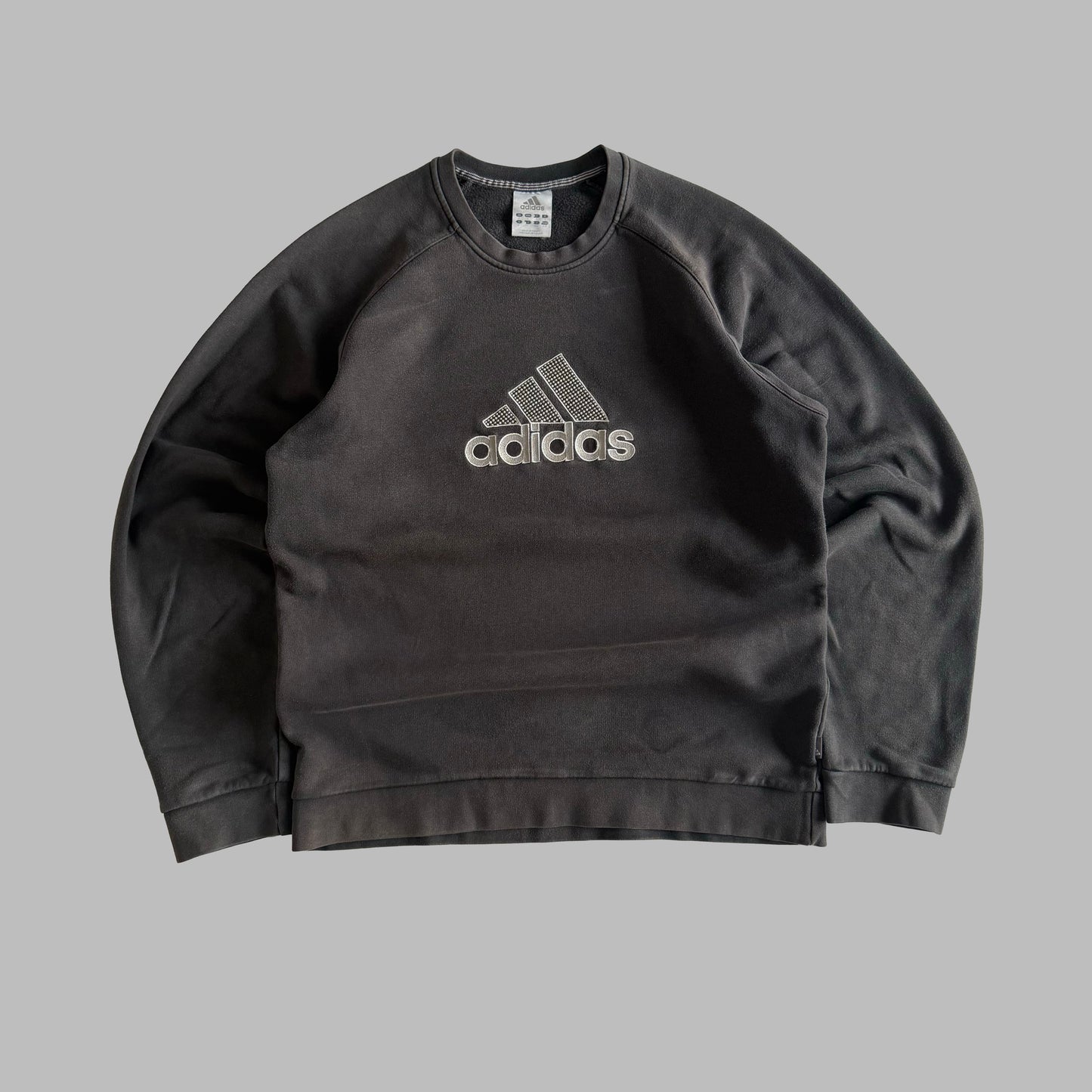 Y2K Adidas Spell Out Sweatshirt - L