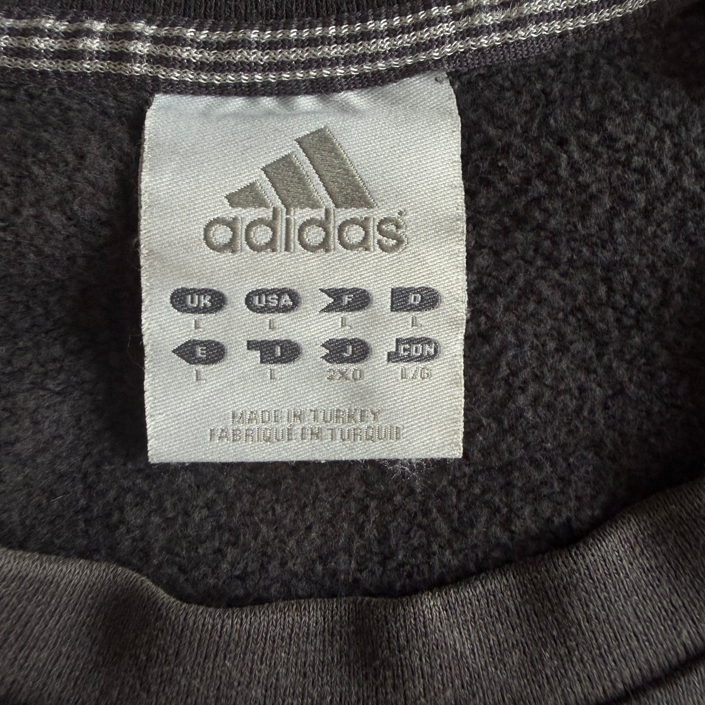 Y2K Adidas Spell Out Sweatshirt - L