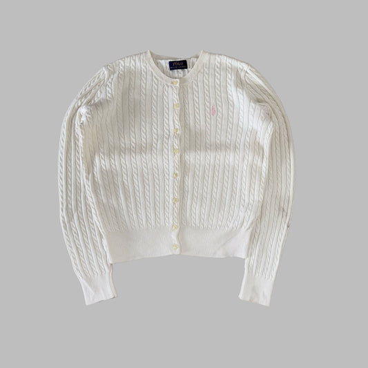 00s Ralph Lauren Cable Knit Cardigan - Medium