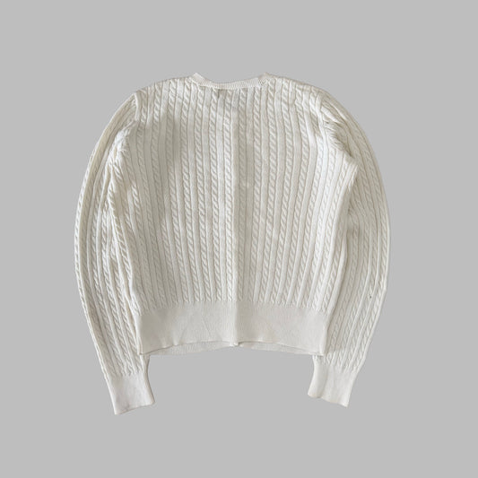 00s Ralph Lauren Cable Knit Cardigan - Medium