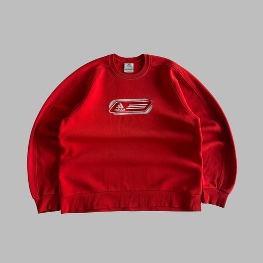 Y2K Adidas Spell Out Hoodie - M