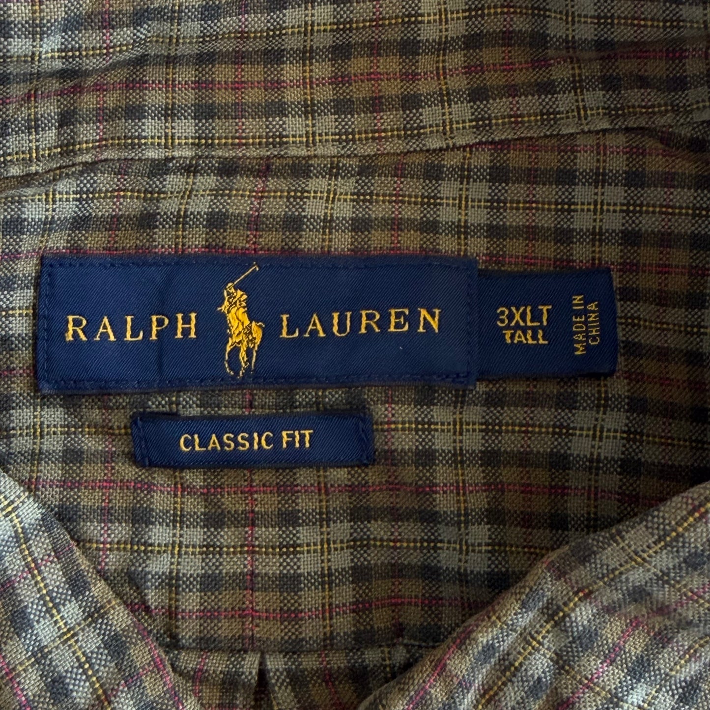 Y2K Polo Ralph Lauren Checkered Button Up Shirt - XXXL