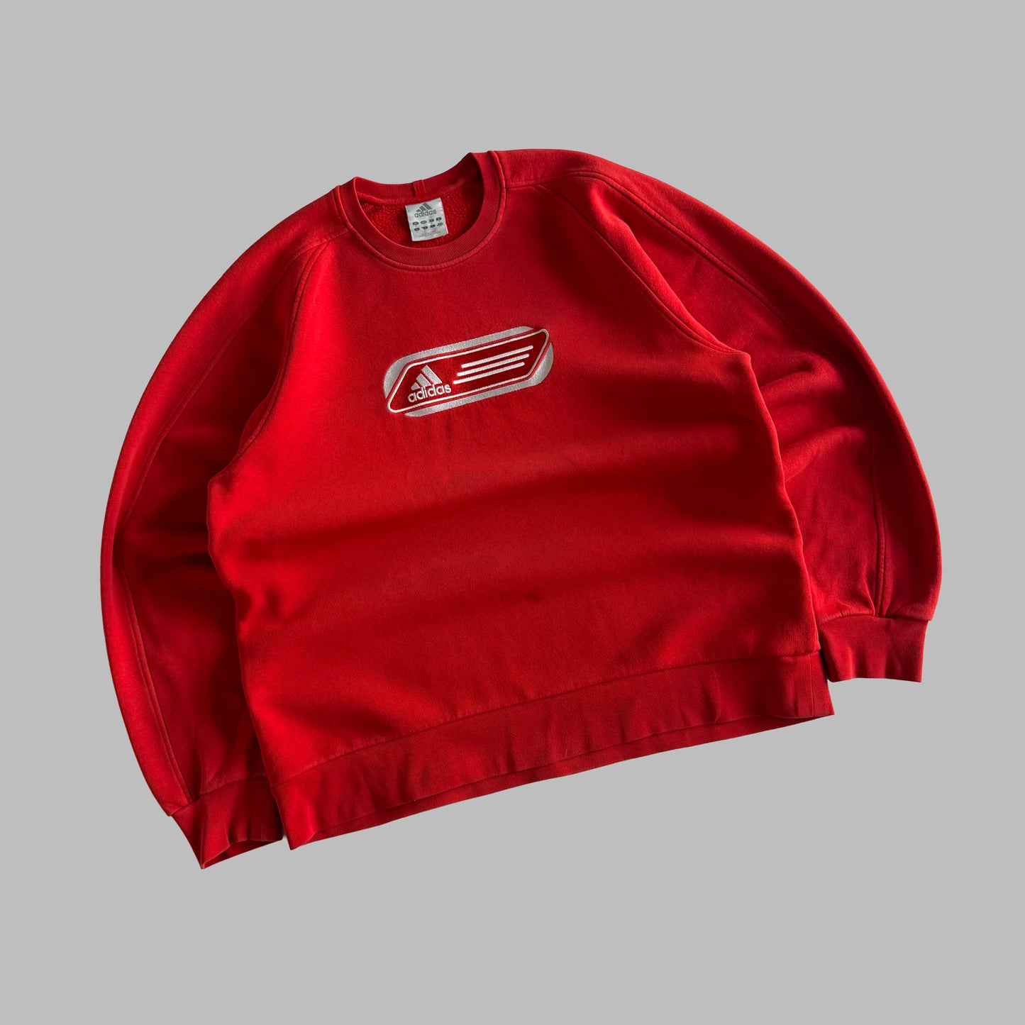 Y2K Adidas Spell Out Hoodie - M