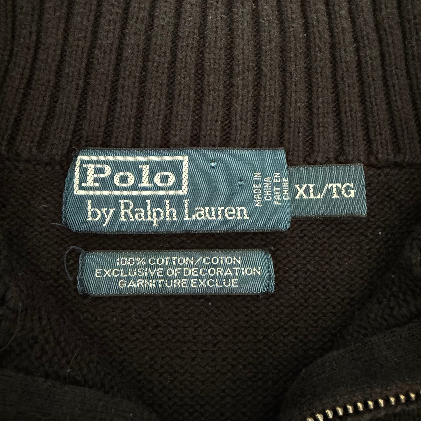 90s Polo Ralph Lauren Heavyweight Quarter Zip - XL