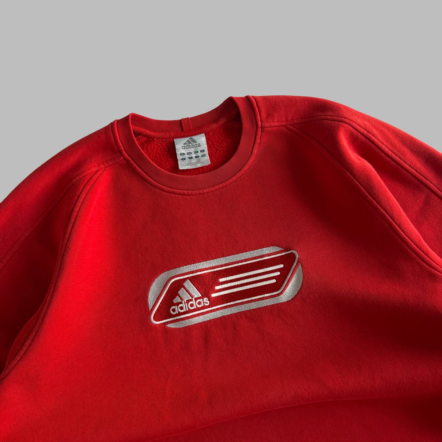Y2K Adidas Spell Out Hoodie - M