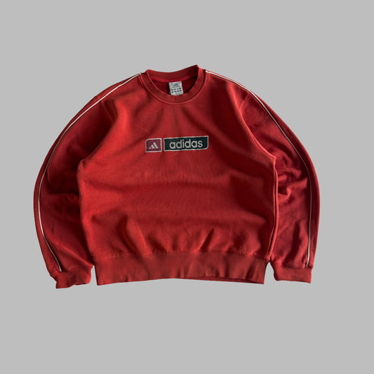 Y2K Adidas Spell Out Hoodie - M