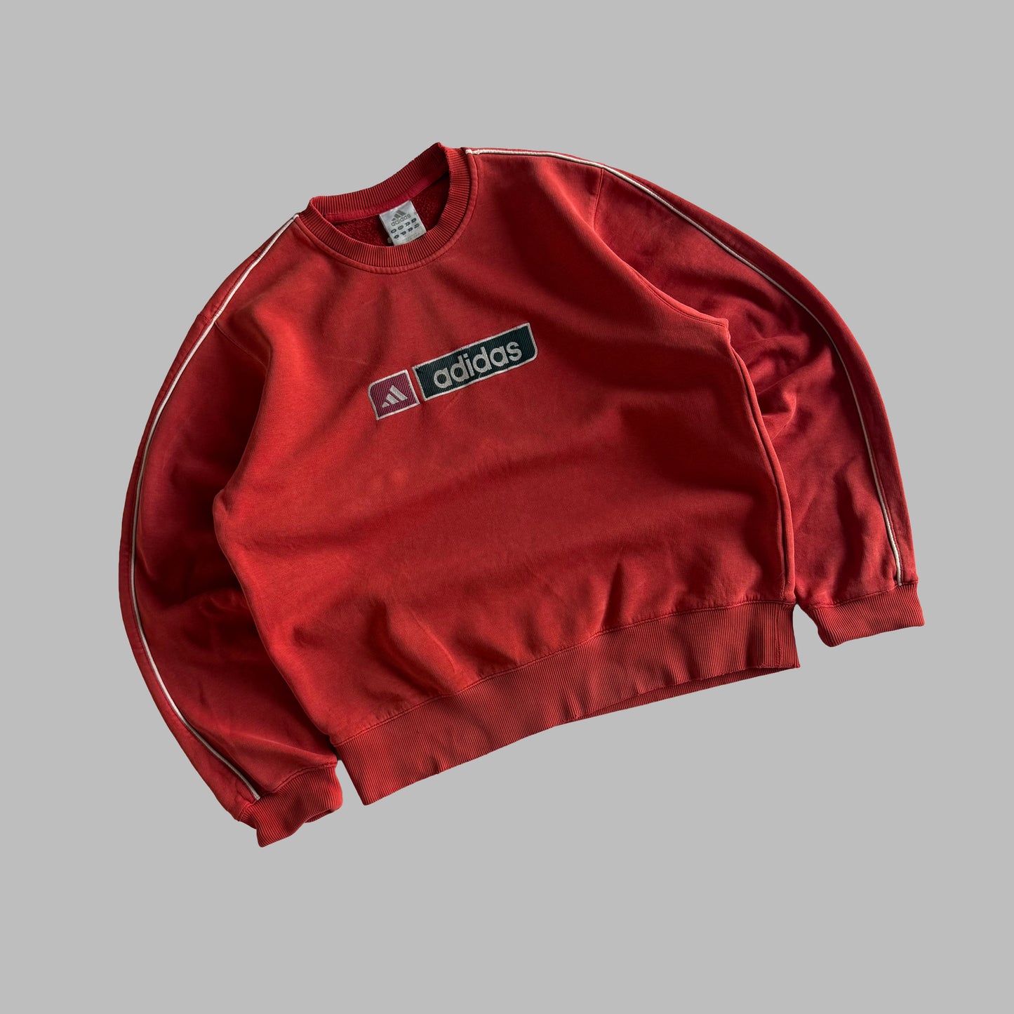 Y2K Adidas Spell Out Hoodie - M