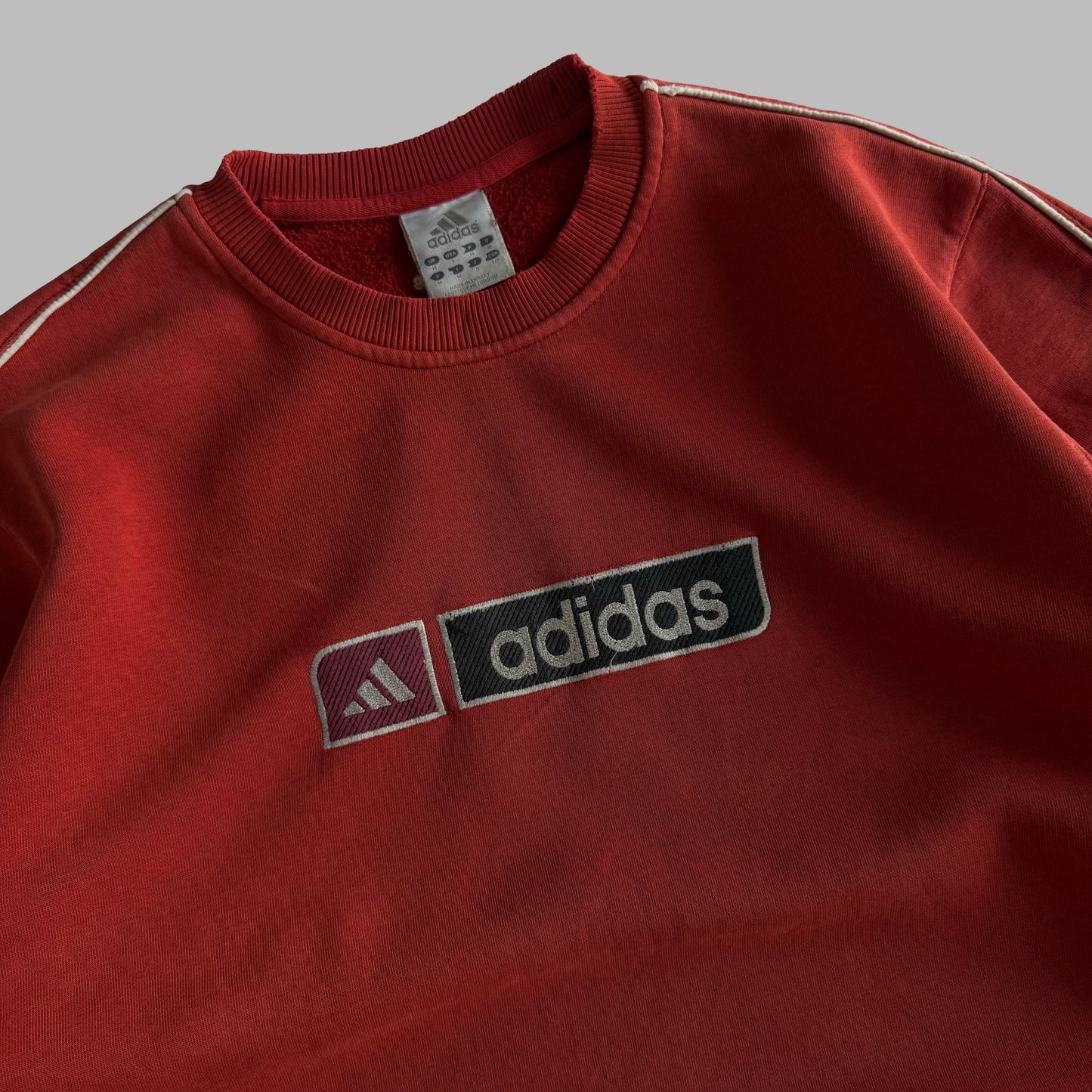 Y2K Adidas Spell Out Hoodie - M