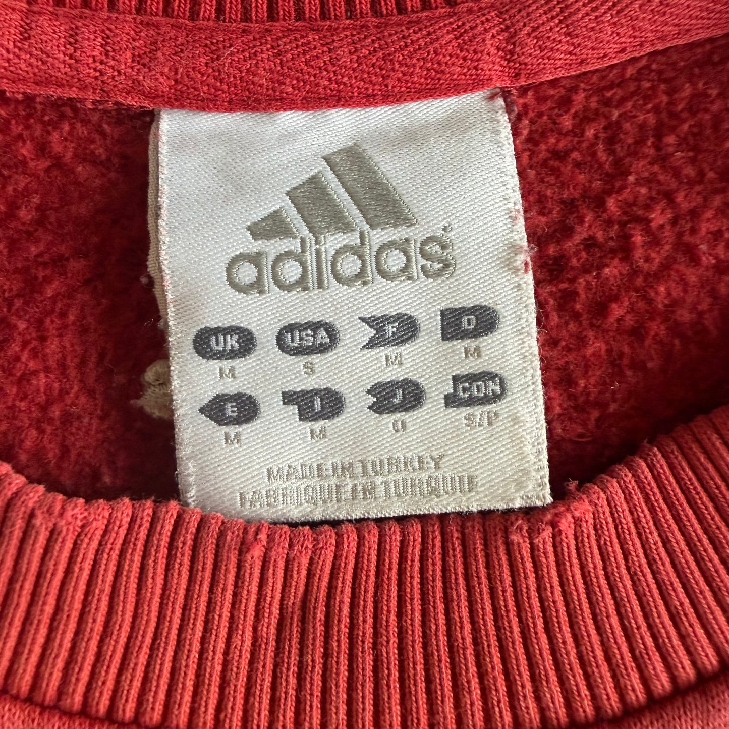 Y2K Adidas Spell Out Hoodie - M
