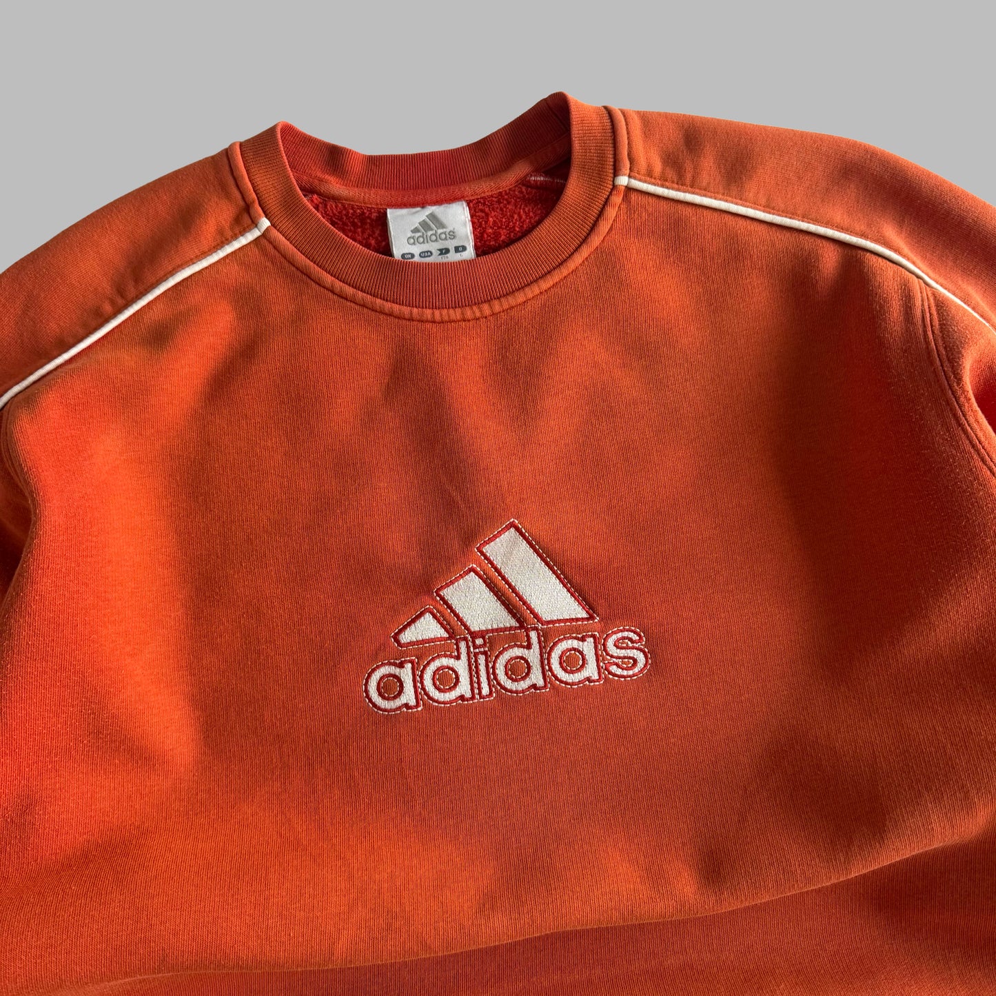 Y2K Adidas Spell Out Sweatshirt - L