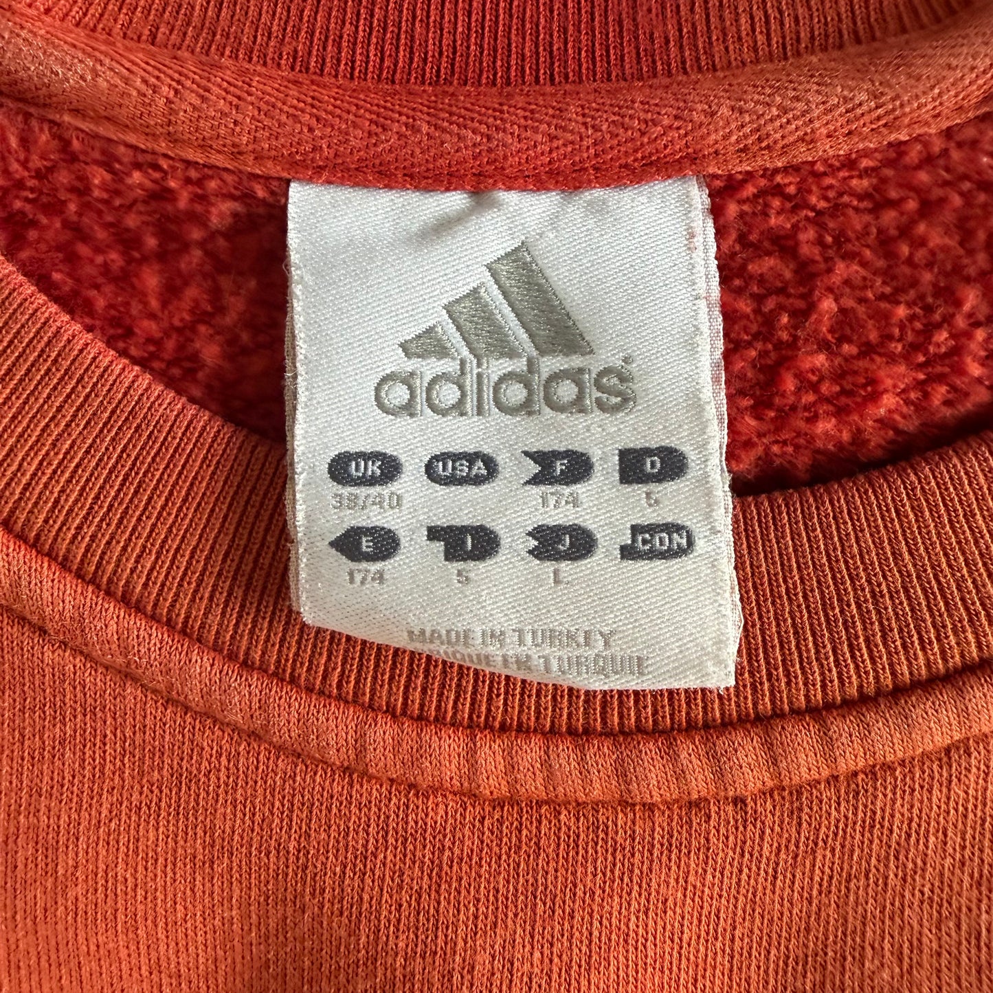 Y2K Adidas Spell Out Sweatshirt - L