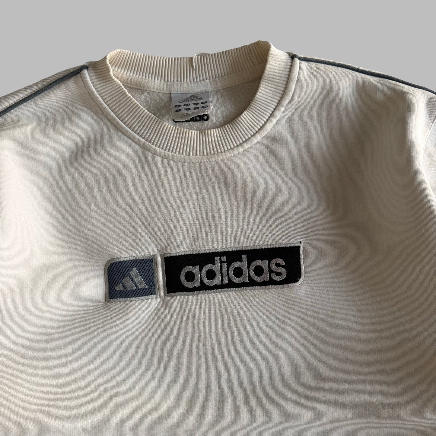 Y2K Adidas Spell Out Sweatshirt - S