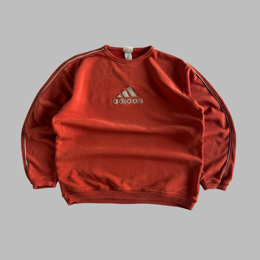 90s Adidas Spell Out Sweatshirt - XL