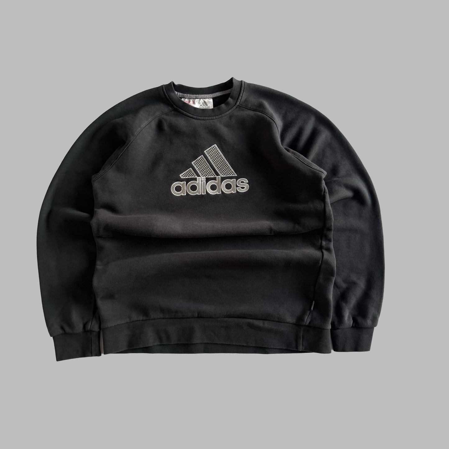 Y2K Adidas Spell Out Sweatshirt - S