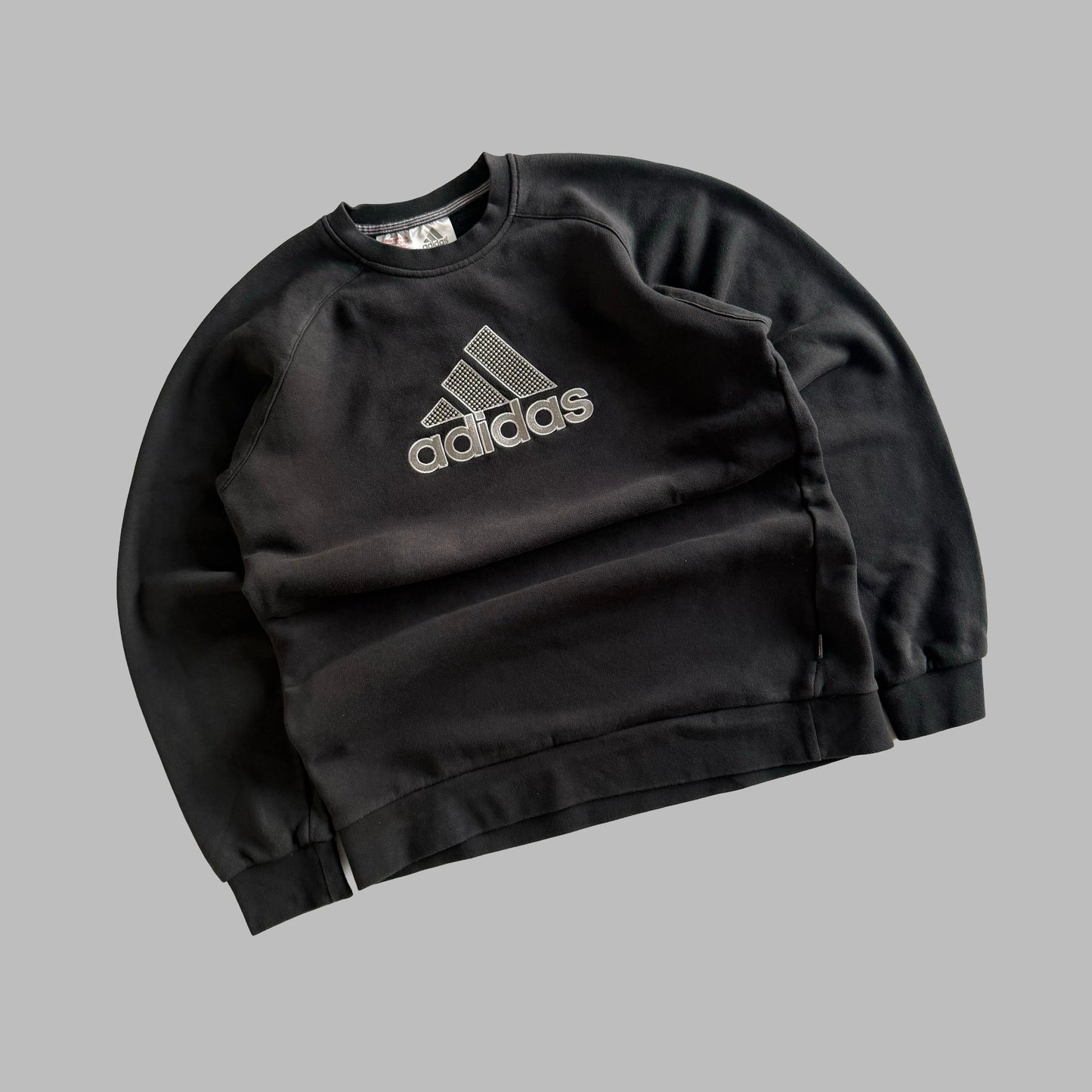 Y2K Adidas Spell Out Sweatshirt - S