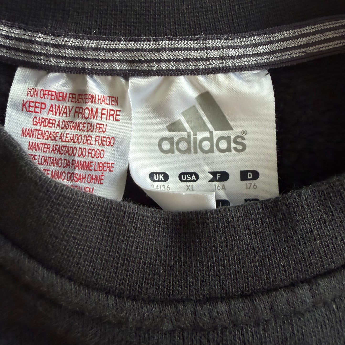 Y2K Adidas Spell Out Sweatshirt - S