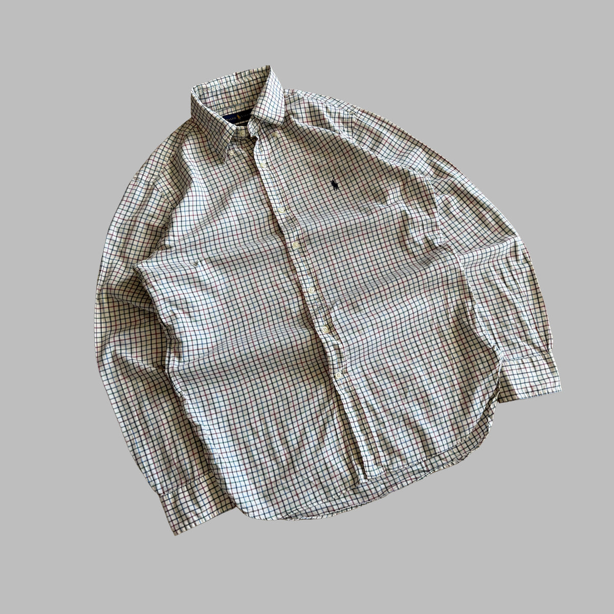 Y2K Polo Ralph Lauren Checkered Button Up - M