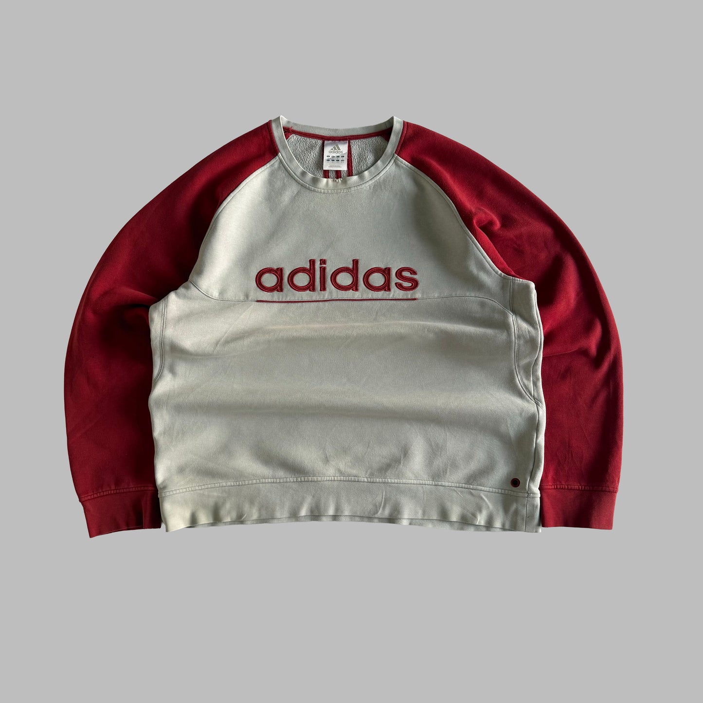 Y2K Adidas Spell Out Sweatshirt - XL