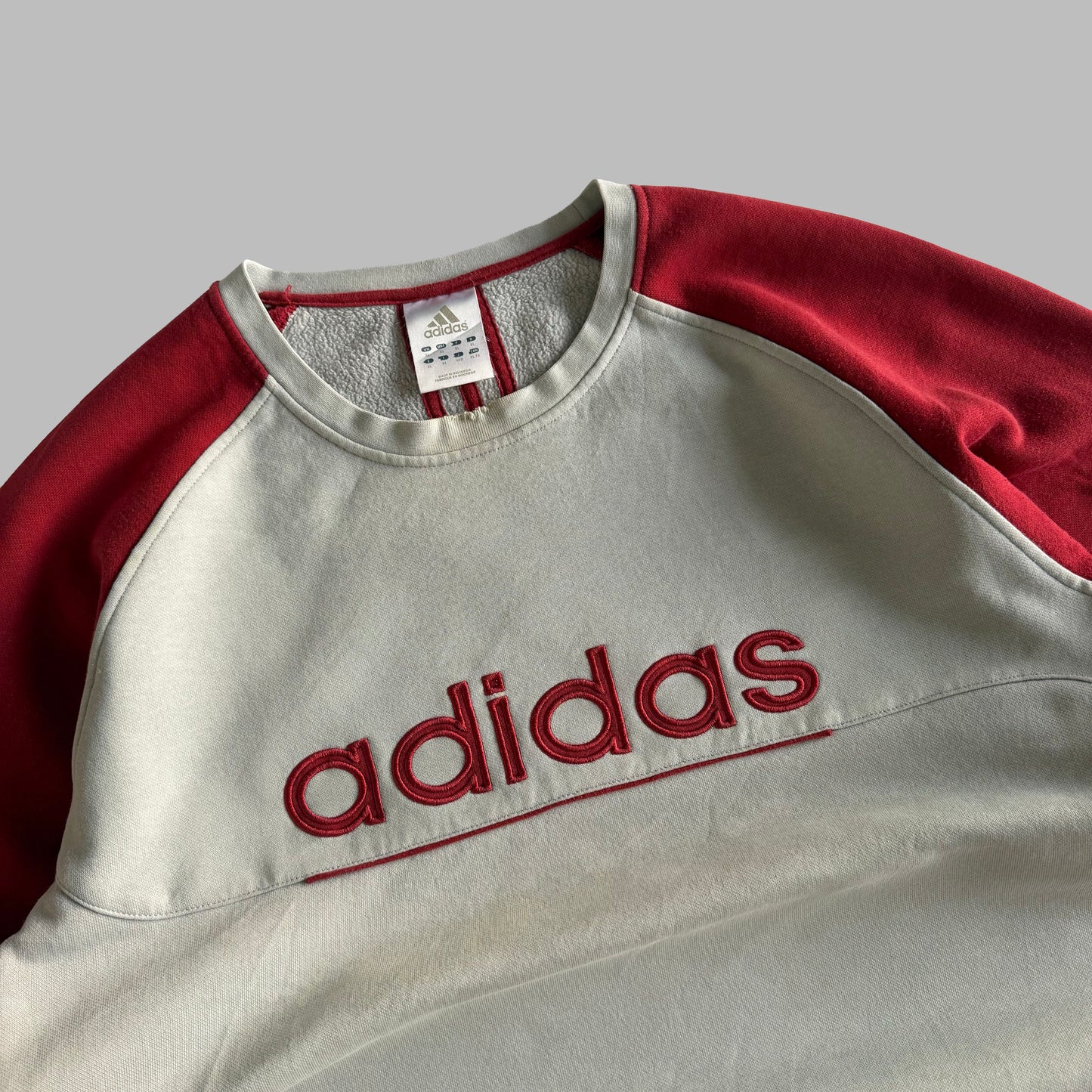 Y2K Adidas Spell Out Sweatshirt - XL