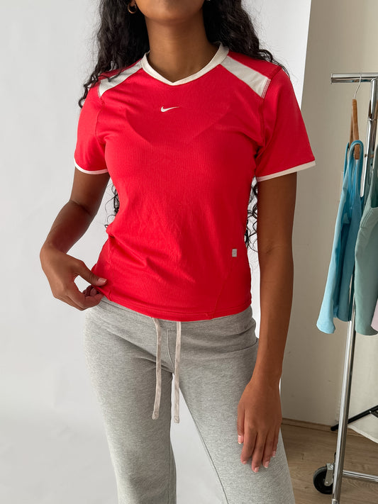 Y2K Nike Panelled Activewear Top - XL