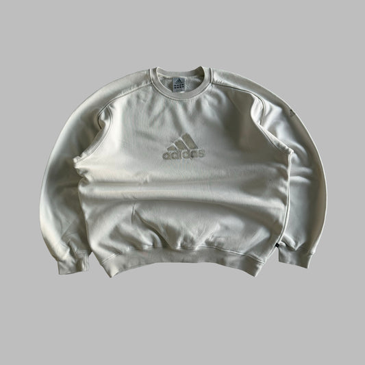 Y2K Adidas Spell Out Sweatshirt - L