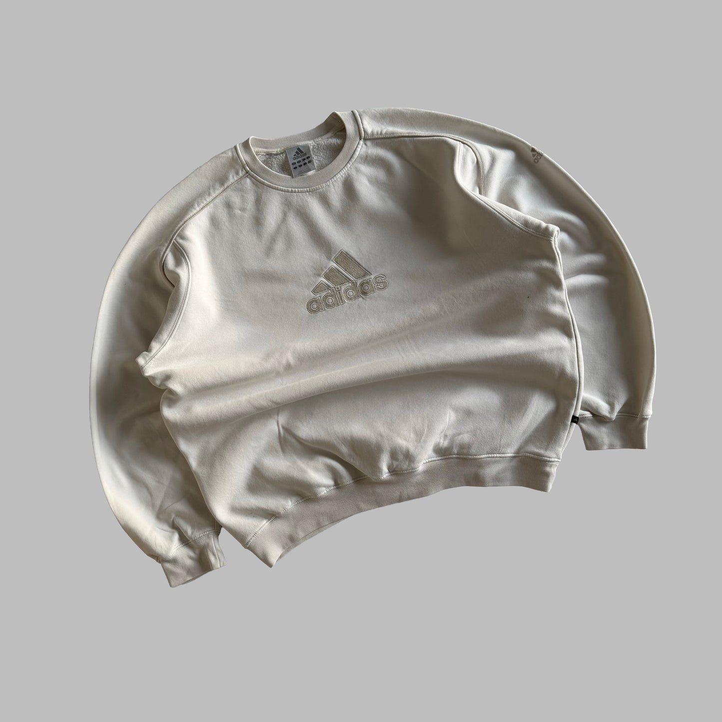 Y2K Adidas Spell Out Sweatshirt - L