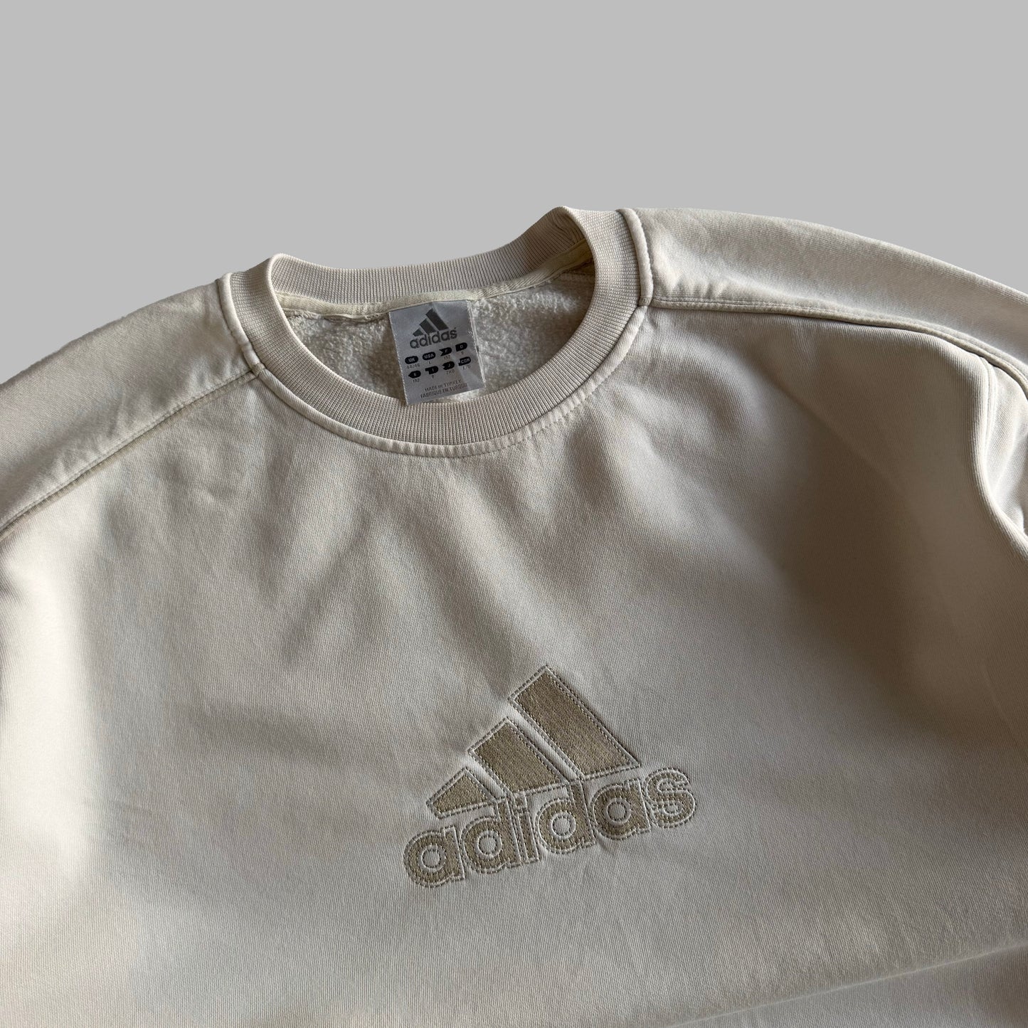 Y2K Adidas Spell Out Sweatshirt - L