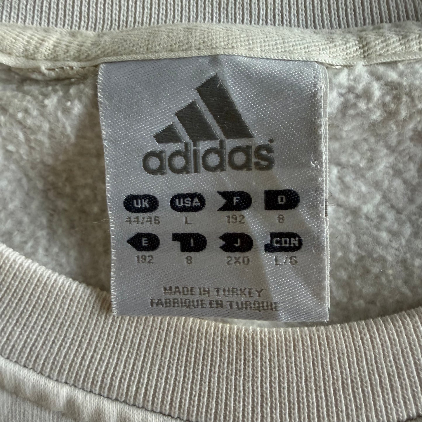Y2K Adidas Spell Out Sweatshirt - L