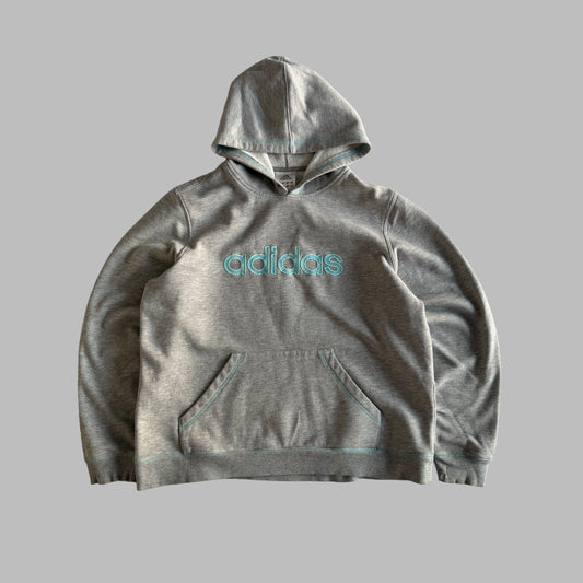 Y2K Adidas Spell Out Hoodie - XL