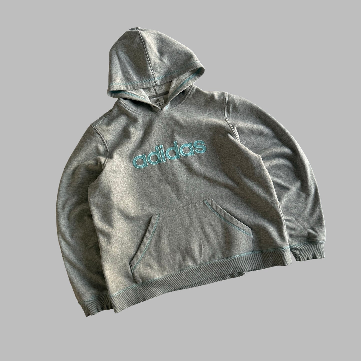 Y2K Adidas Spell Out Hoodie - XL