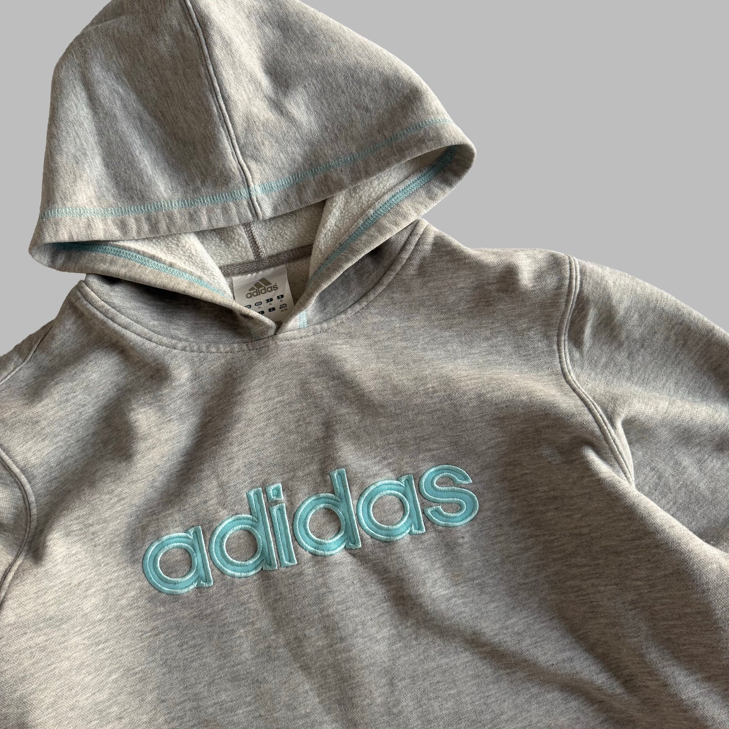Y2K Adidas Spell Out Hoodie - XL