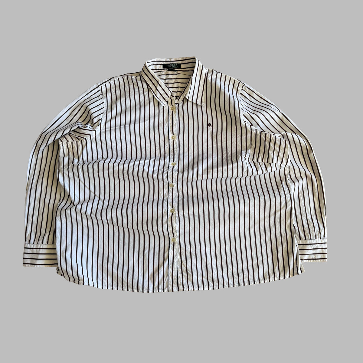 Y2K Polo Ralph Lauren Striped Button Up - XXL