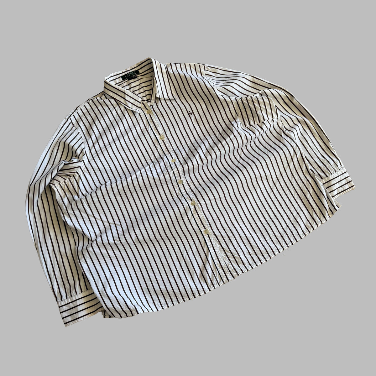 Y2K Polo Ralph Lauren Striped Button Up - XXL