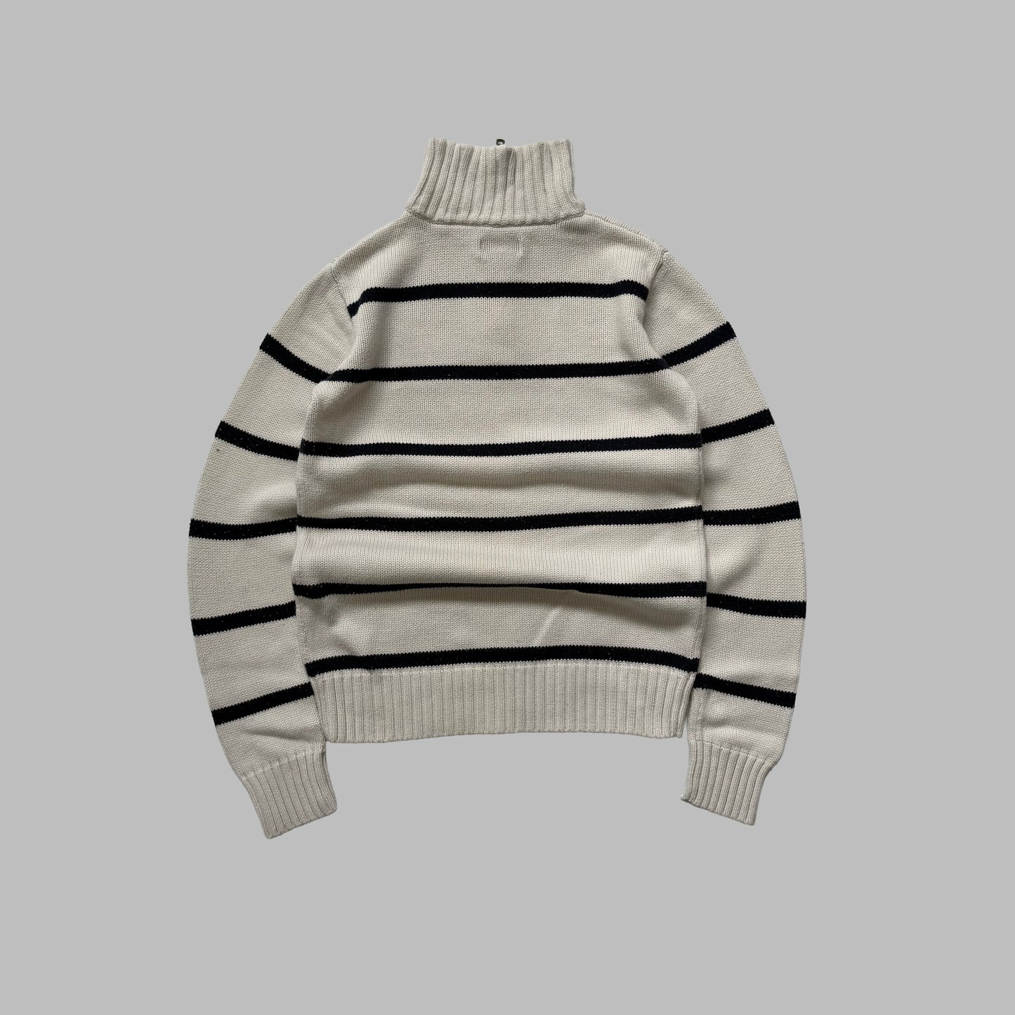 90s Polo Ralph Lauren Striped Heavyweight Quarter Zip - S