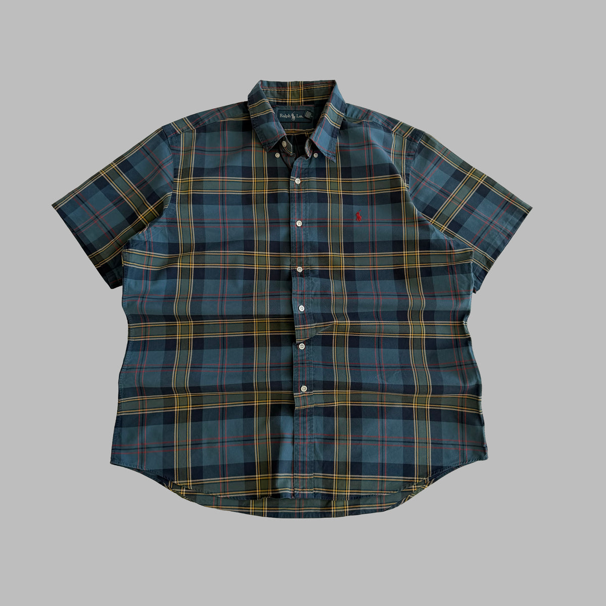 Y2K Polo Ralph Lauren Checkered Button Up Shirt - XL