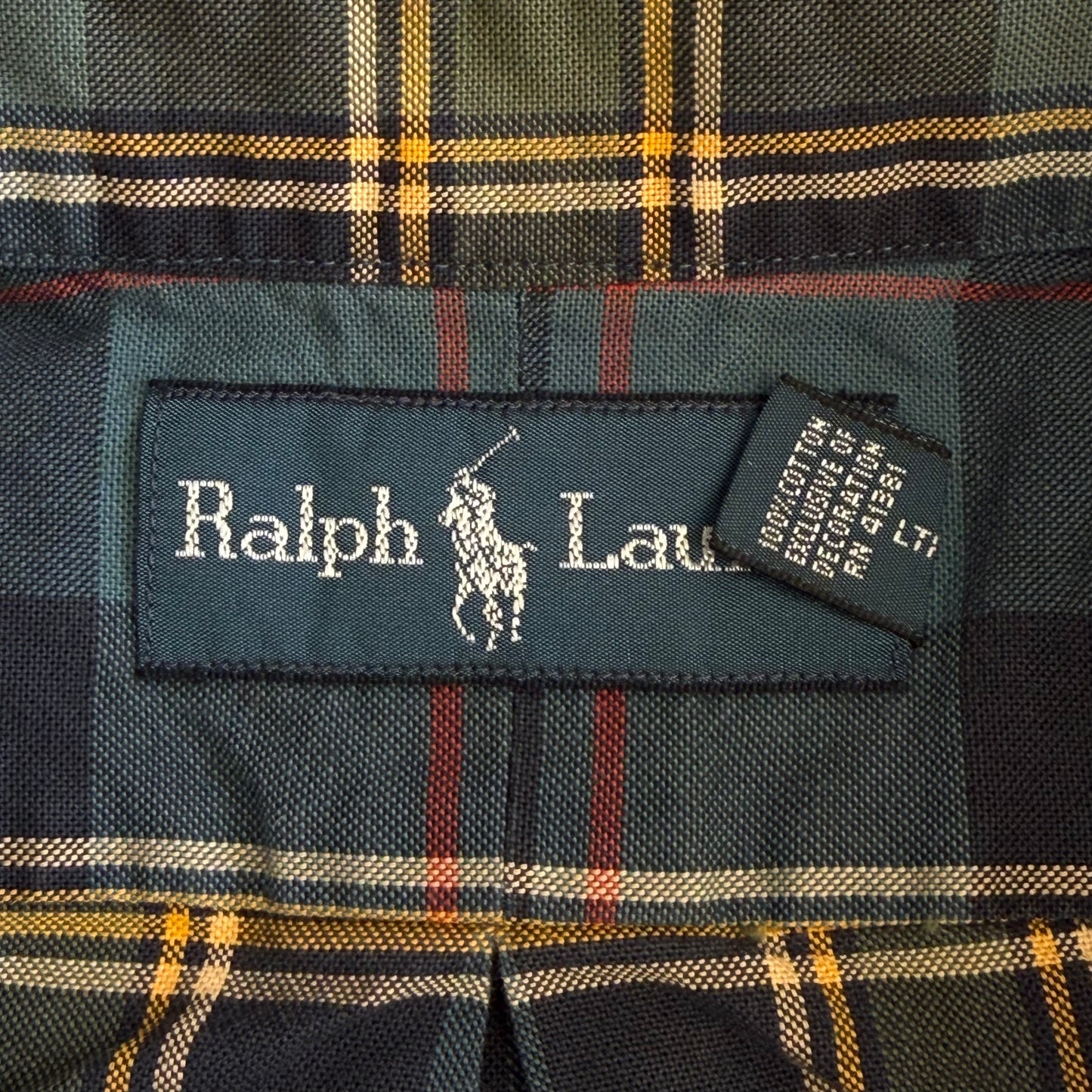 Y2K Polo Ralph Lauren Checkered Button Up Shirt - XL