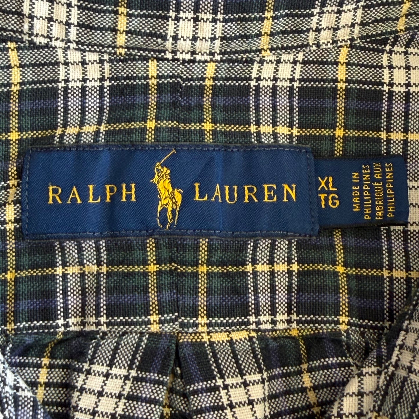 Y2K Polo Ralph Lauren Checkered Button Up Shirt - XL
