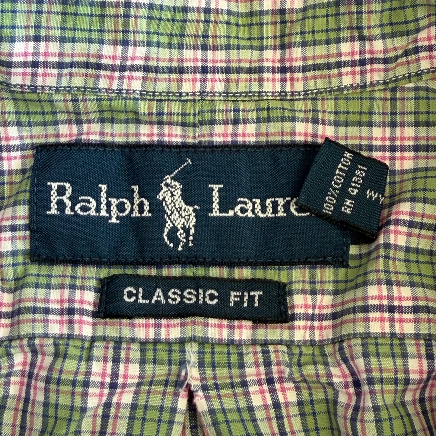 Y2K Polo Ralph Lauren Checkered Button Up Shirt - M