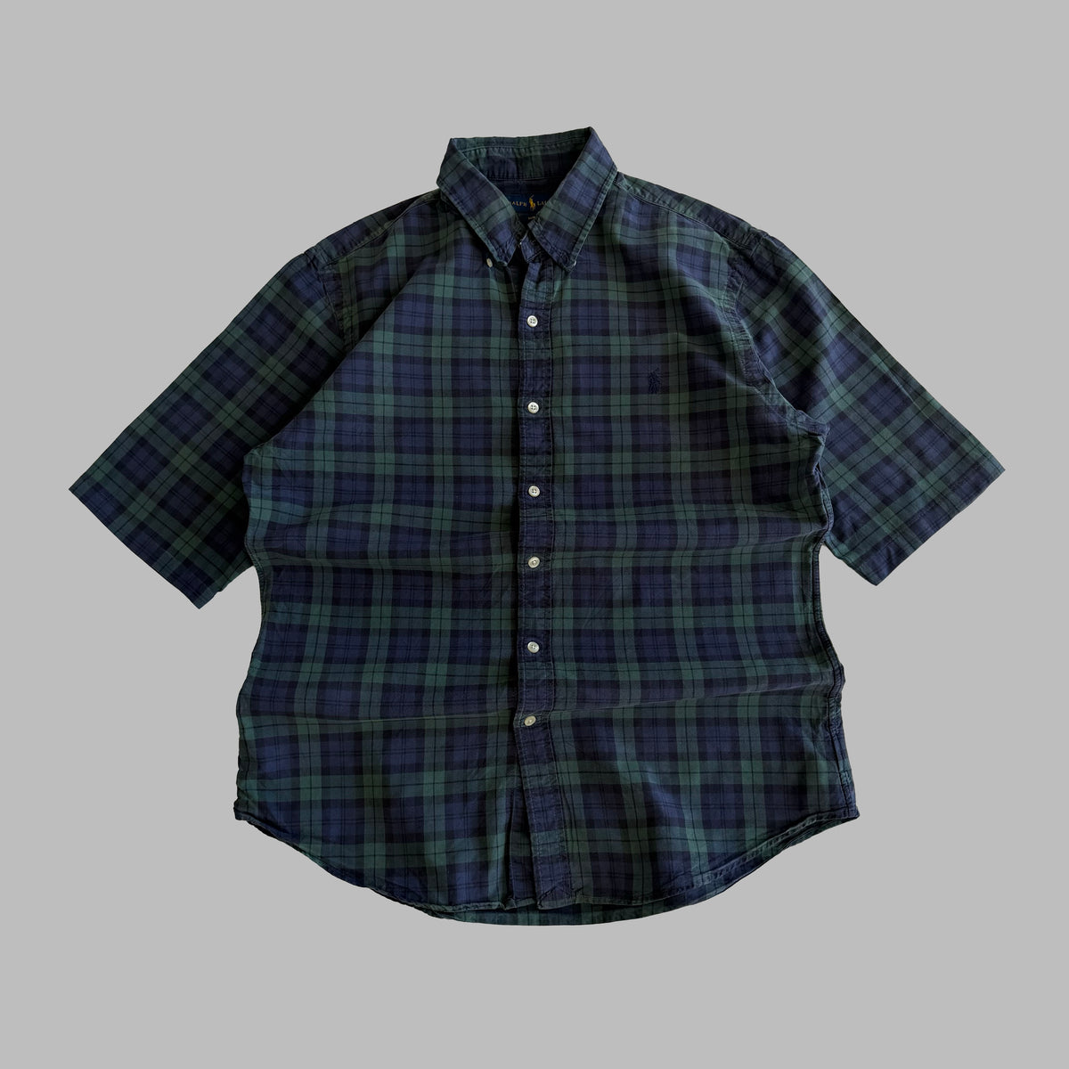 Y2K Polo Ralph Lauren Checkered Button Up Shirt - L