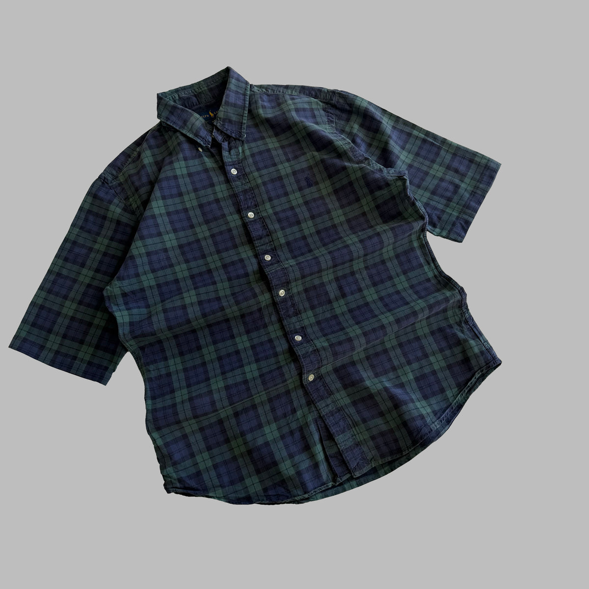 Y2K Polo Ralph Lauren Checkered Button Up Shirt - L
