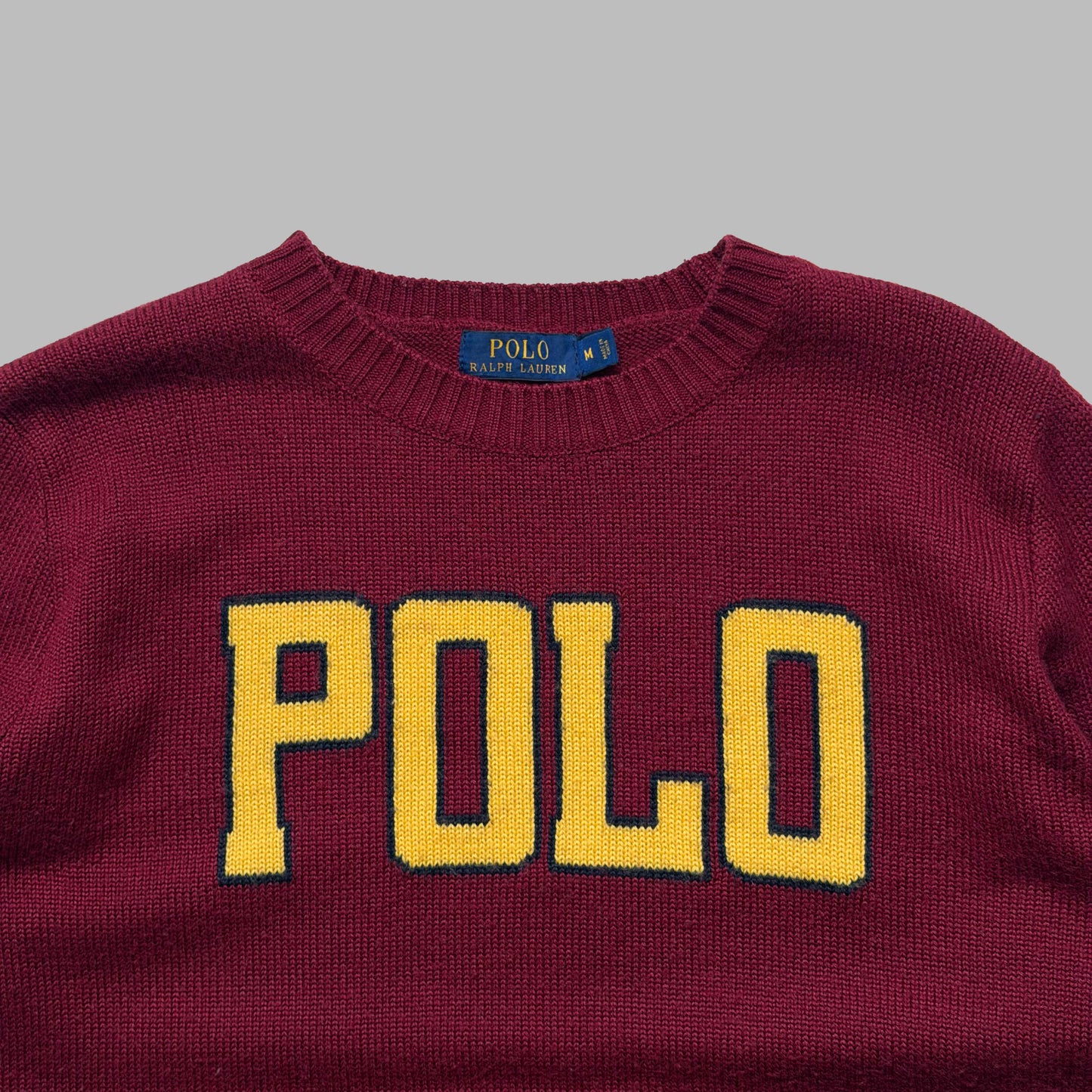 Polo Ralph Lauren Spell Out Knit Sweater - M