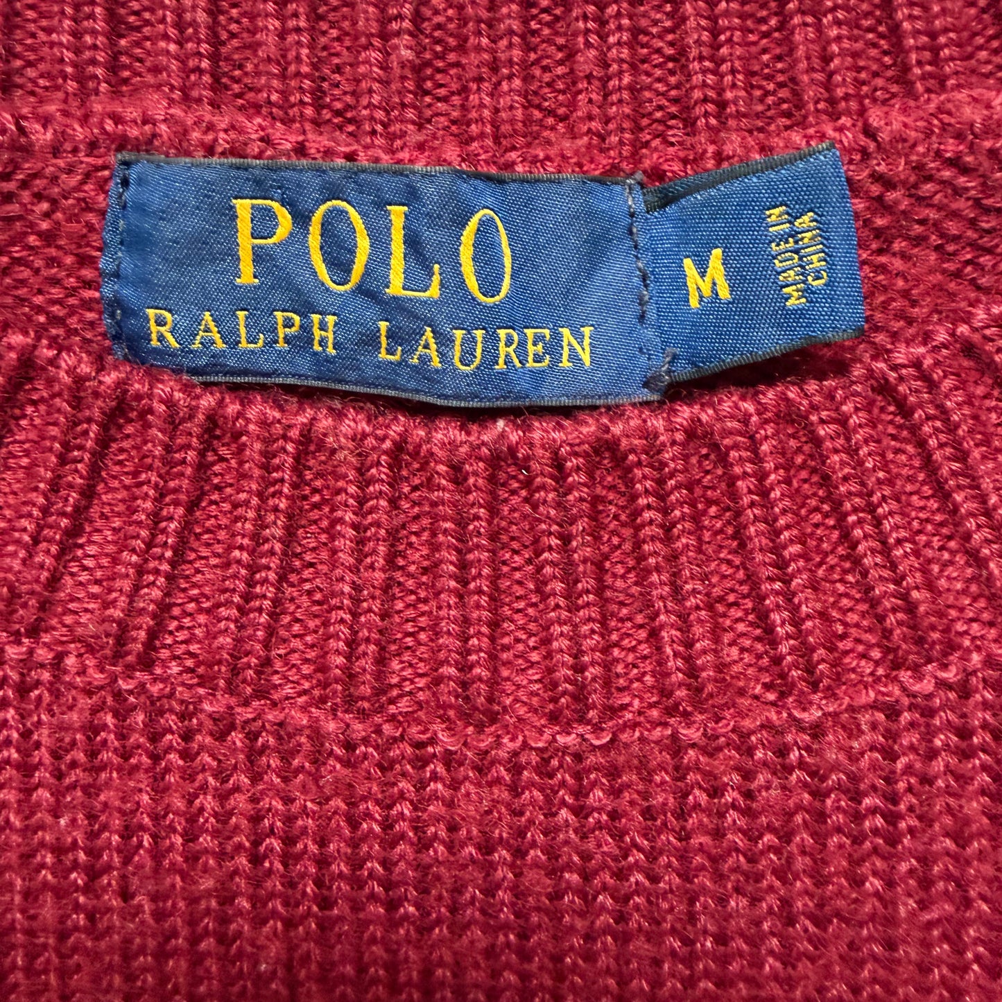 Polo Ralph Lauren Spell Out Knit Sweater - M