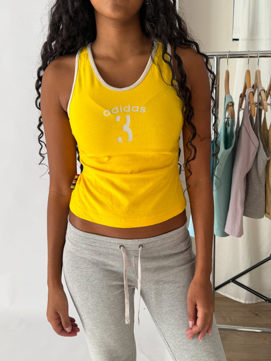 Y2K Adidas Spell Out Tank - S