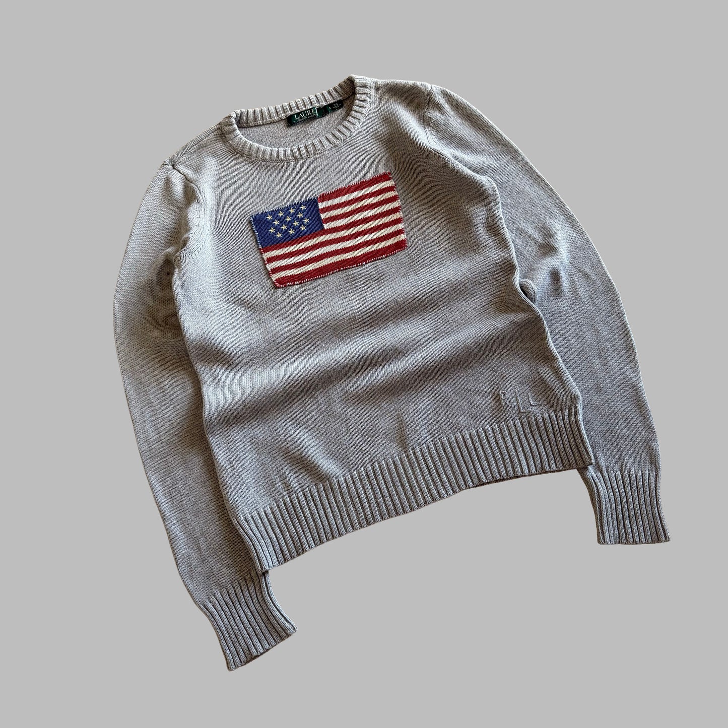 Y2K Ralph Lauren Flag Lightweight Knit - S