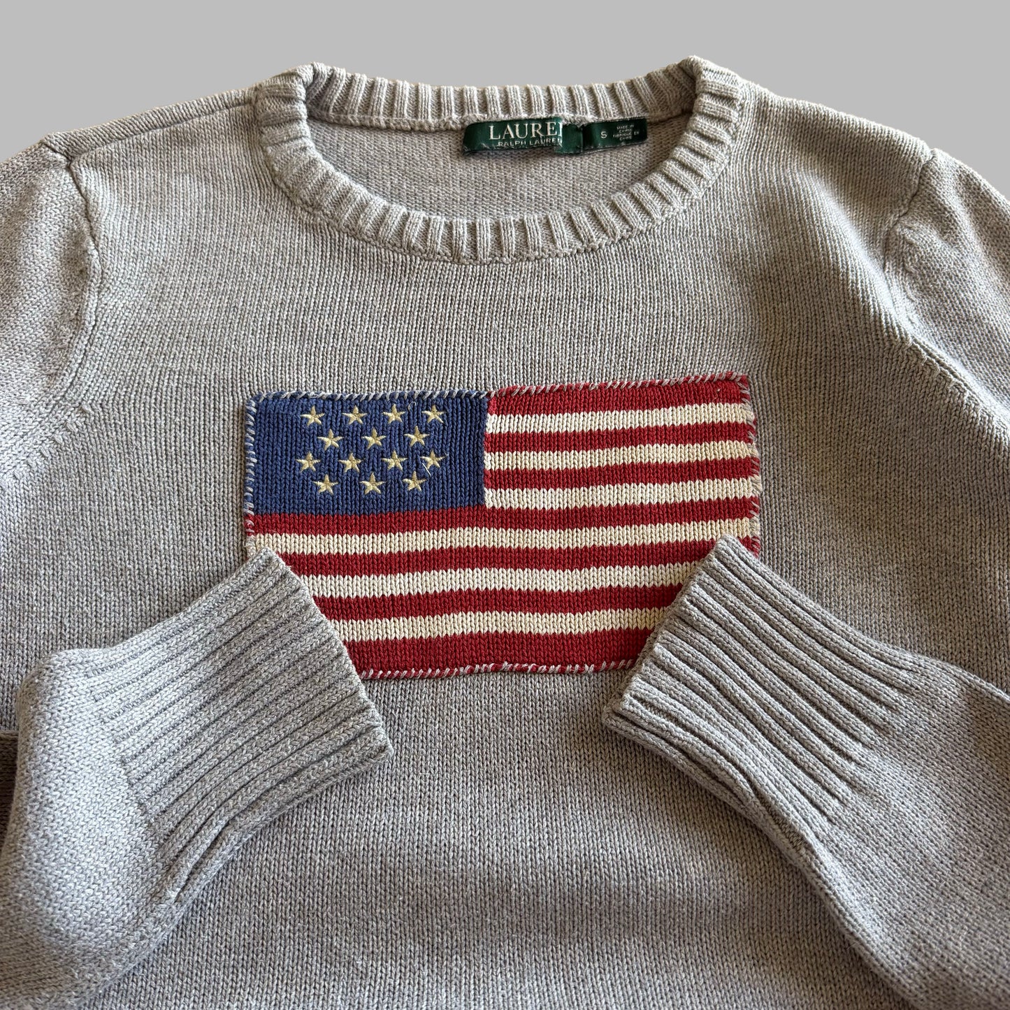 Y2K Ralph Lauren Flag Lightweight Knit - S