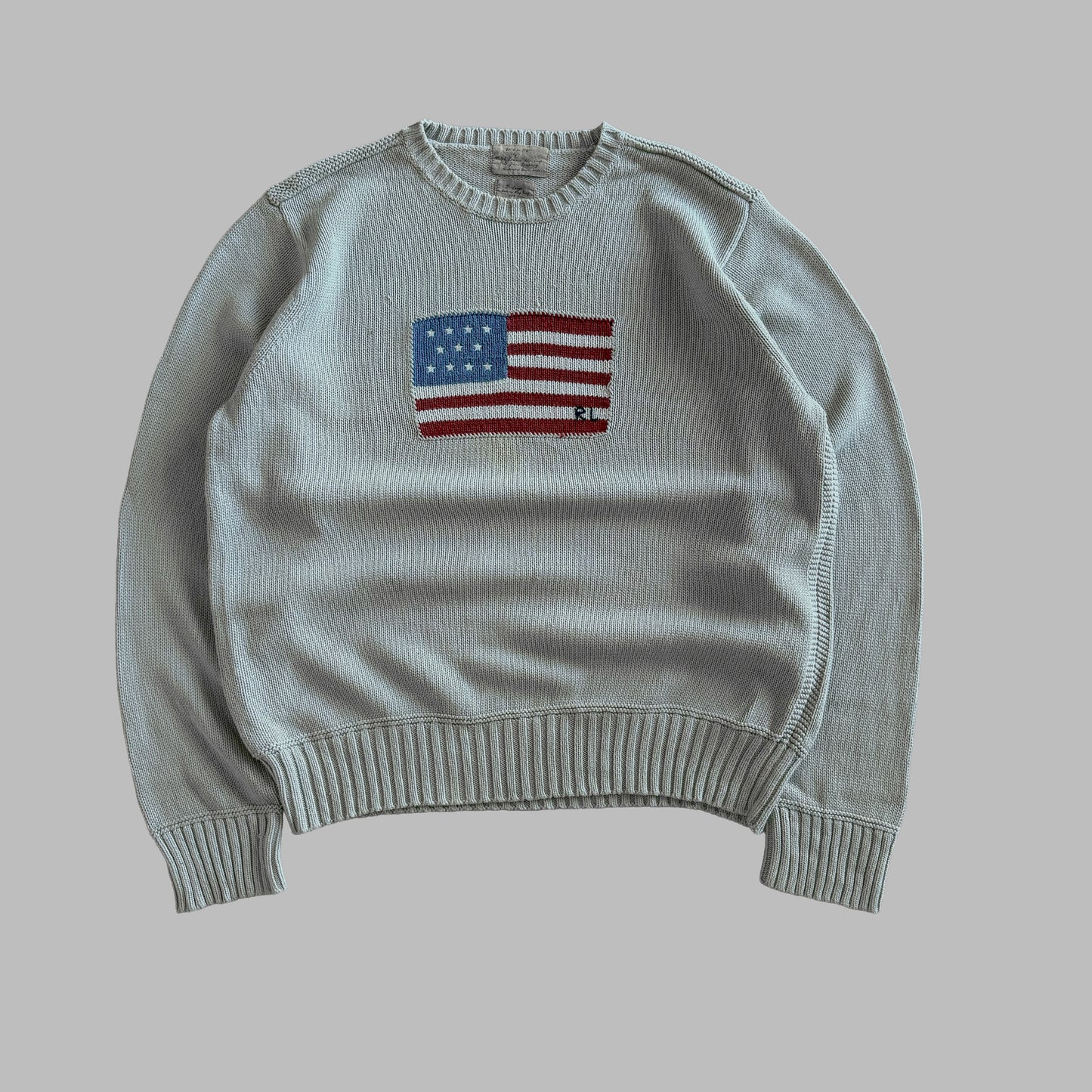 90s Ralph Lauren Flag Heavy Knit - XL/XXL
