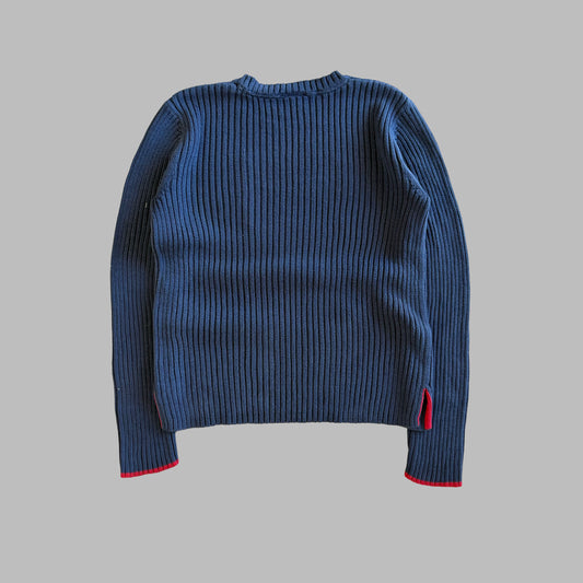 90s Ralph Lauren Polo Jeans Ribbed Flag Knit - L