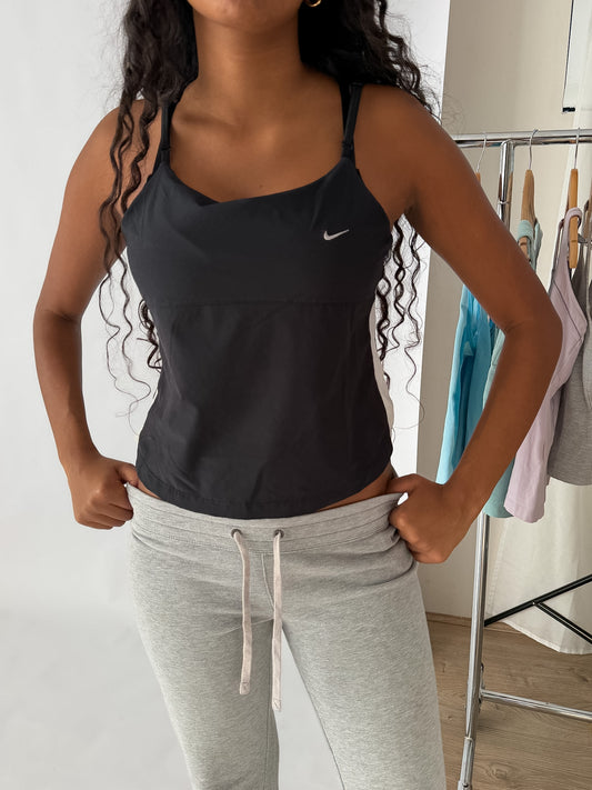 Y2K Nike Panelled Activewear Tank - M