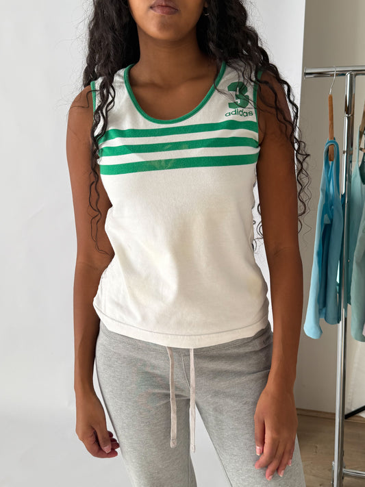 Y2K Adidas Three Stripe Tank - M/L